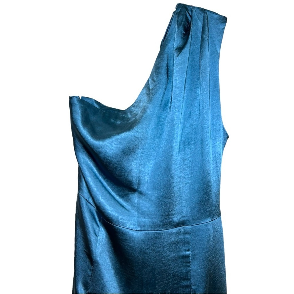 Elliatt x Revolve, Women’s ‘Cassini’ One-Shoulder Midi Satin Dress - Blue, Large - Picture 7 of 14